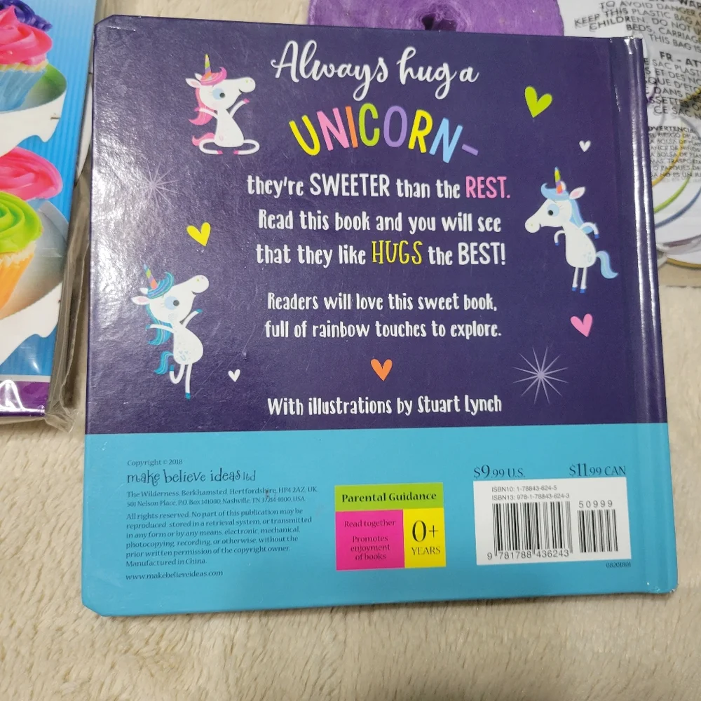 Cupcake Tier Party Set Decorations and Unicorn Board Book